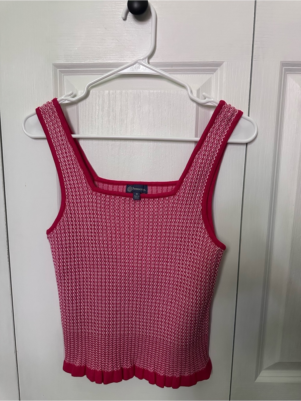 Democracy Red & White Knit Tank Top
